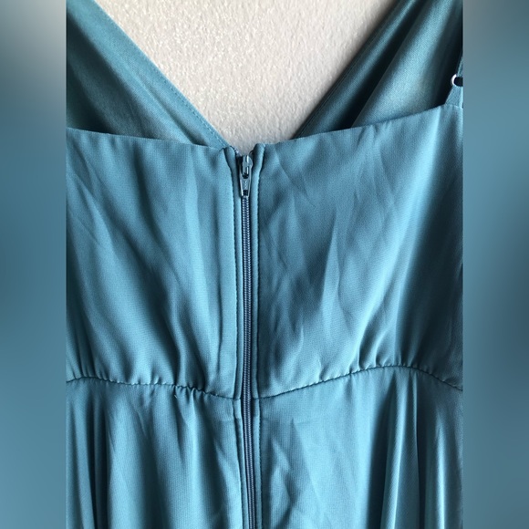 NEW Birdy Grey Kaia Chiffon Sea Glass Lined Long Dress Size Extra Large Pockets - Picture 13 of 16